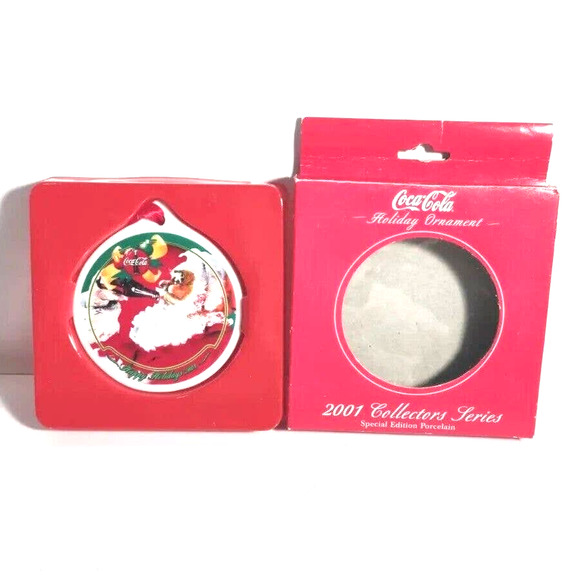 Coca Cola Porcelain Holiday Ornament • 2001 Collector’s Series - Picture 3 of 3